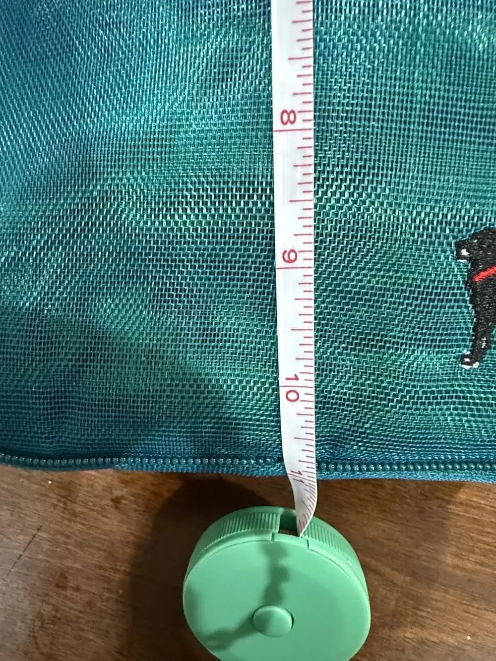 Smateria Teal Mini Backpack Recycled Mesh Zip Travel Daypack Dog Logo